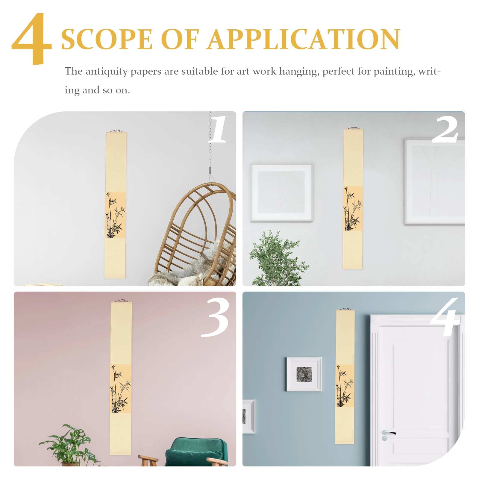 Oriental Hanging Scroll Paper Scrolls Painting Calligraphy Blank Chinese Drawing 
Oriental Hanging Scroll Paper Scrolls Painting Calligraphy Blank Chinese Drawing