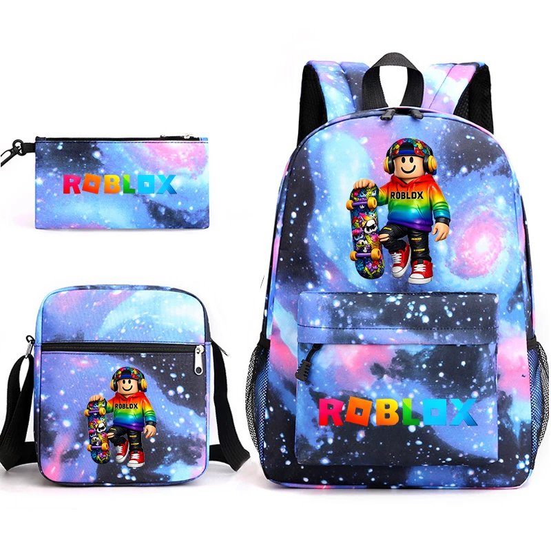 Набор из 3 предметов с принтом видеоигры Roblox: рюкзак, сумка через плечо, пенал для мальчиков и девочек
Набор из 3 предметов с принтом видеоигры Roblox: рюкзак, сумка через плечо, пенал для мальчиков и девочек