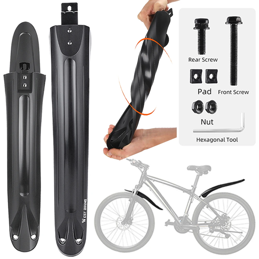 2Pcs Bike Fenders Mudguard Dustproof Bike Fender Universal Bicycle Mudguard Splash Proof for 26 27.5 29 Inch Bike
2Pcs Bike Fenders Mudguard Dustproof Bike Fender Universal Bicycle Mudguard Splash Proof for 26 27.5 29 Inch Bike