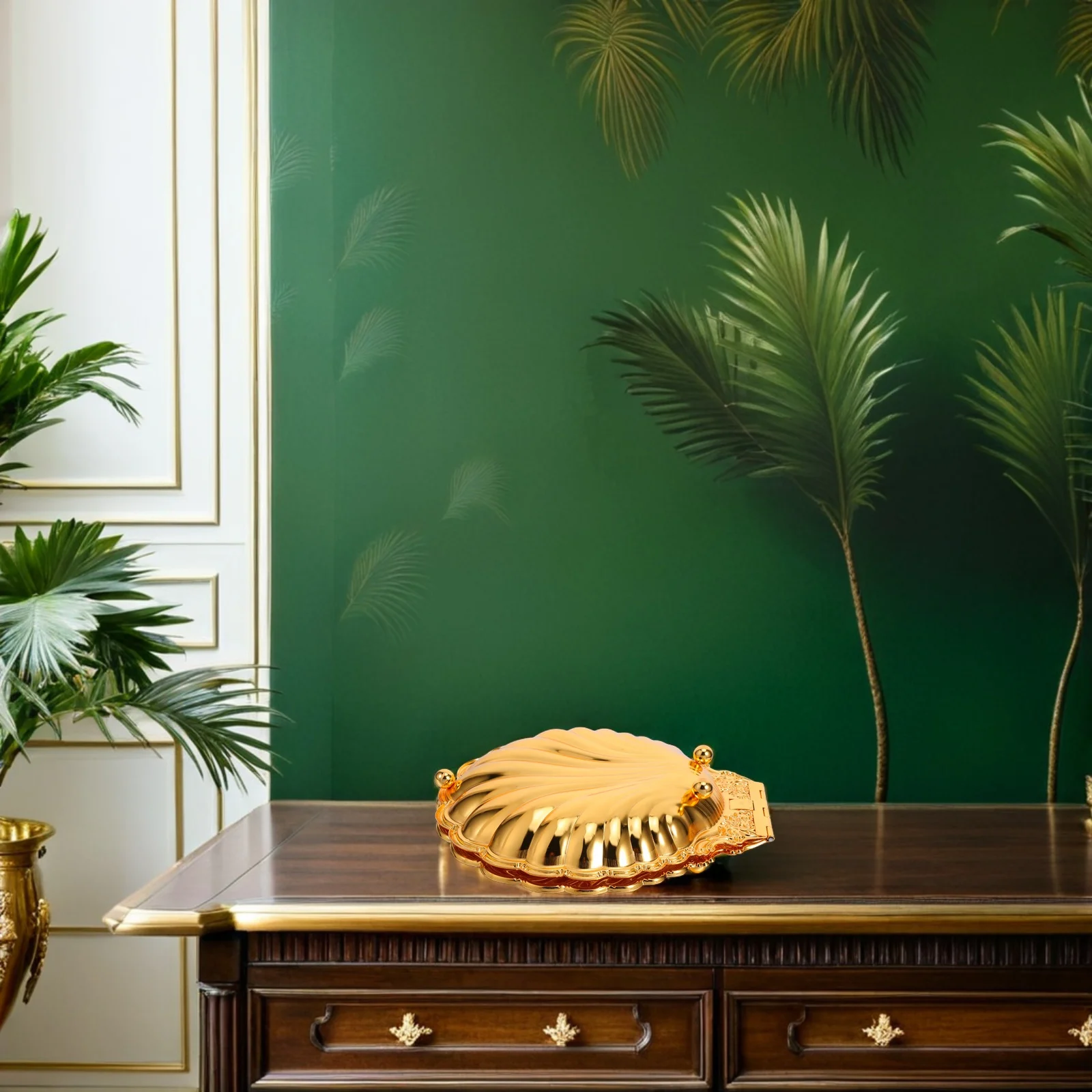 Metal Shell Shape Fruit Serving Tray Silver Finish Artistic Centerpiece Plate for Dried Fruits Nuts Appetizers Kitchen Table
Metal Shell Shape Fruit Serving Tray Silver Finish Artistic Centerpiece Plate for Dried Fruits Nuts Appetizers Kitchen Table