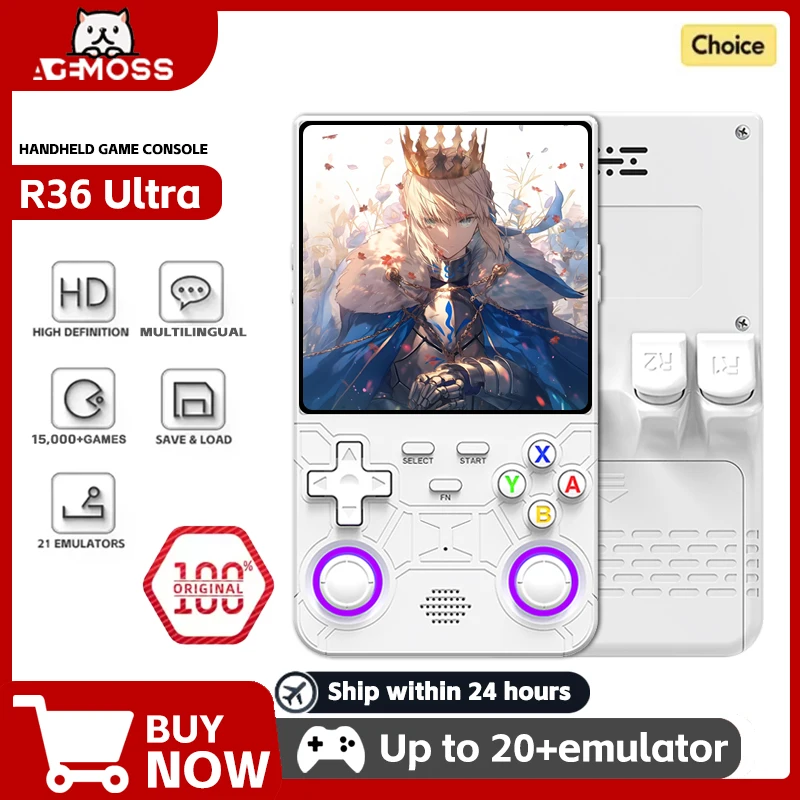 New R36 Ultra Retro Handheld Video Game Console 4.0-inch IPS Screen Linux System Portable Video Player 64GB PSP/GBA/DC Boy's Gif
New R36 Ultra Retro Handheld Video Game Console 4.0-inch IPS Screen Linux System Portable Video Player 64GB PSP/GBA/DC Boy's Gif