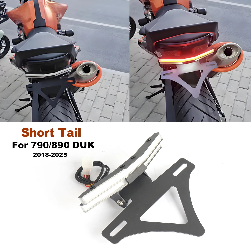 For 790 890 DUKE New Motorcycle Accessories Short Tail Integrated License Plate Holder LED Turn Signal Light Lamp 2018-2025
For 790 890 DUKE New Motorcycle Accessories Short Tail Integrated License Plate Holder LED Turn Signal Light Lamp 2018-2025