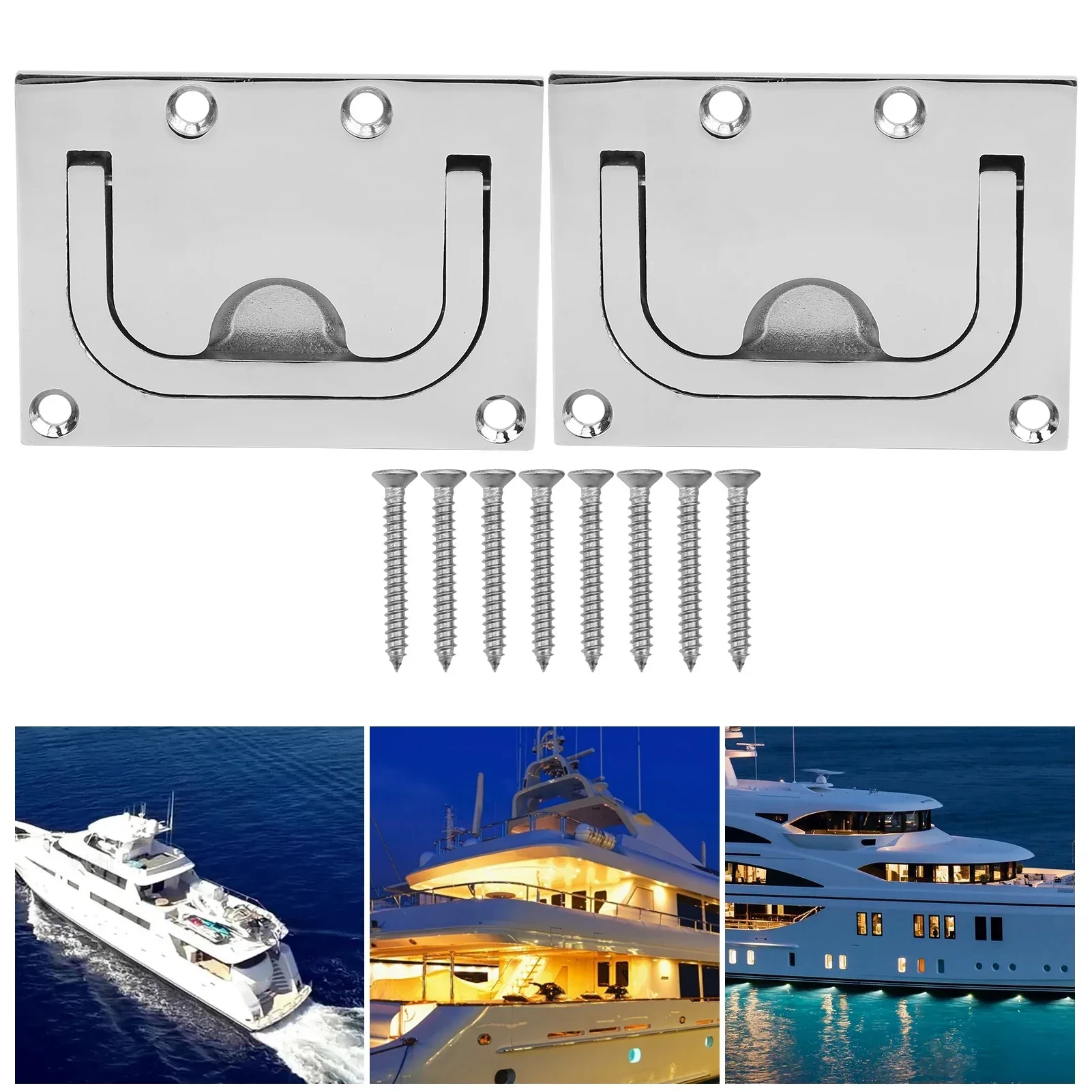 2PCS Stainless Steel Boat Hatch Pull Deck Cover Handle Marine Hardware Locker Ring
2PCS Stainless Steel Boat Hatch Pull Deck Cover Handle Marine Hardware Locker Ring