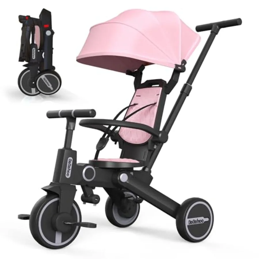 7-in-1 foldable tricycle stroller for toddlers 15 years, steel frame, navy blue, push handle with adjustable height and removab
7-in-1 foldable tricycle stroller for toddlers 15 years, steel frame, navy blue, push handle with adjustable height and removab