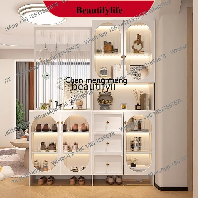 D178 Light luxury entrance shoe cabinet integrated cream style living room locker room hall screen partition cabinet
D178 Light luxury entrance shoe cabinet integrated cream style living room locker room hall screen partition cabinet