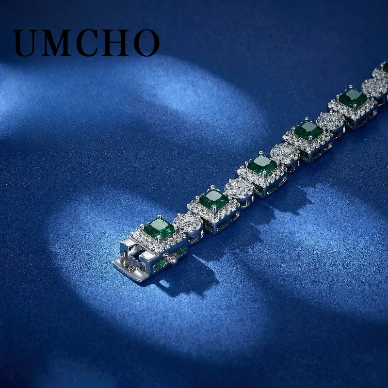 Green Cubic Zirconia Halo Tennis Bracelet, Alternating Round Clear CZ Link Wrist Jewelry for Women
Green Cubic Zirconia Halo Tennis Bracelet, Alternating Round Clear CZ Link Wrist Jewelry for Women
