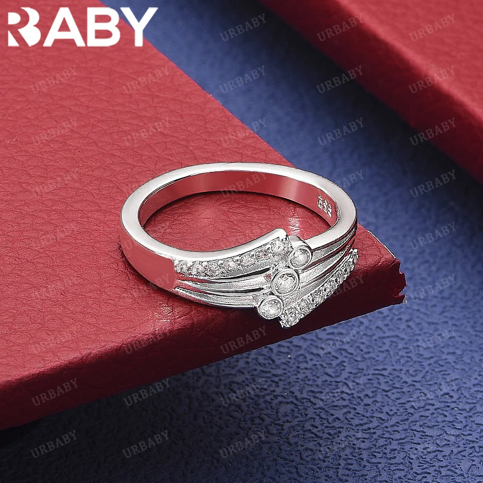 URBABY 925 Sterling Silver Size 7-10 Zircons Geometric Ring Fashion Jewelry Charm Grace Wedding Engagement Accessories
URBABY 925 Sterling Silver Size 7-10 Zircons Geometric Ring Fashion Jewelry Charm Grace Wedding Engagement Accessories