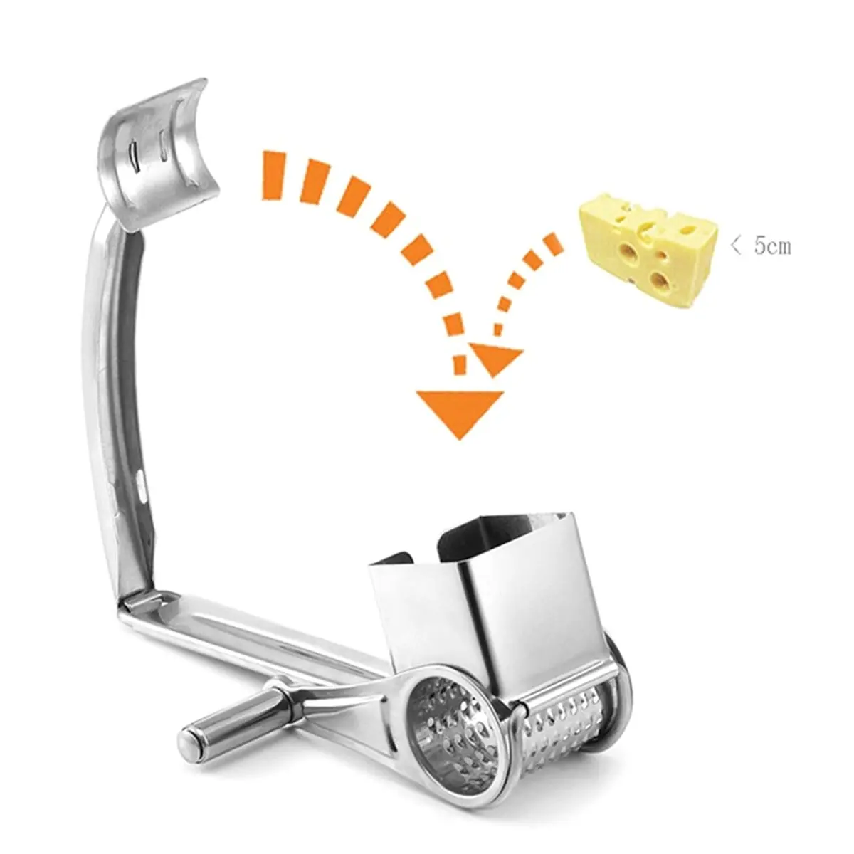 Light Weight 3 Drums Set Rotary Cheese Grater Stainless Steel Cheese Slicer Kitchen Cheese Butter Slicer Nut Chocolate Grinder
Light Weight 3 Drums Set Rotary Cheese Grater Stainless Steel Cheese Slicer Kitchen Cheese Butter Slicer Nut Chocolate Grinder