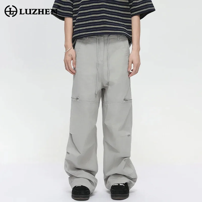 LUZHEN Casual 2025 Original Drawstring Decorate Zipper Pockets Straight Pants Men's Fashion Solid Color Wide Leg Trousers JY5561
LUZHEN Casual 2025 Original Drawstring Decorate Zipper Pockets Straight Pants Men's Fashion Solid Color Wide Leg Trousers JY5561