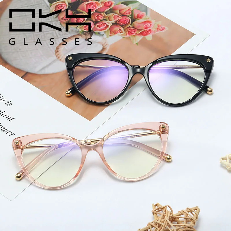 OKH Rivet Cat Eyes TR90 Frame Clear Lens Glasses Simple Hyperopia Prescription Glasses Reading Glasses for Men F63
OKH Rivet Cat Eyes TR90 Frame Clear Lens Glasses Simple Hyperopia Prescription Glasses Reading Glasses for Men F63