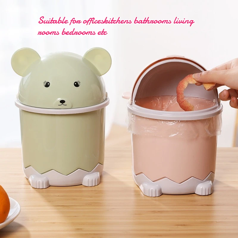 Home Mini Covered Cartoon Desktop Trash Can Convenient Creative Trash Can for Living Room Bedroom Kitchen Small Paper Basket
Home Mini Covered Cartoon Desktop Trash Can Convenient Creative Trash Can for Living Room Bedroom Kitchen Small Paper Basket