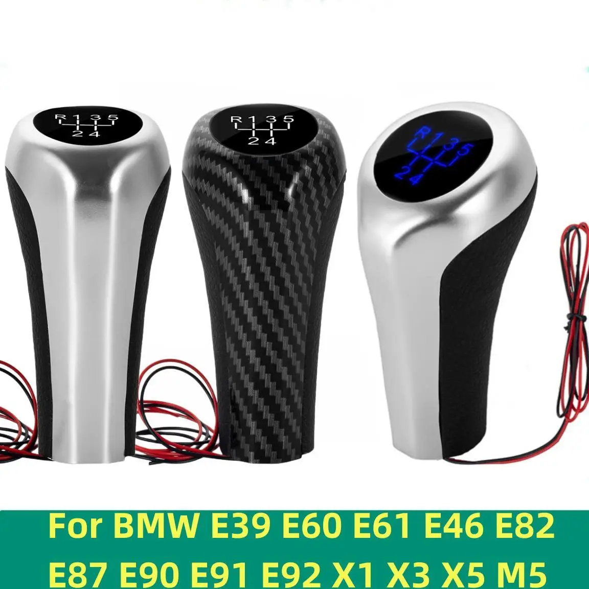 For BMW E39 E60 E61 E46 E82 E87 E90 E91 E92 X1 X3 X5 M5 Gear Shift Knob With LED Light Lever Shifter Handball Head
For BMW E39 E60 E61 E46 E82 E87 E90 E91 E92 X1 X3 X5 M5 Gear Shift Knob With LED Light Lever Shifter Handball Head