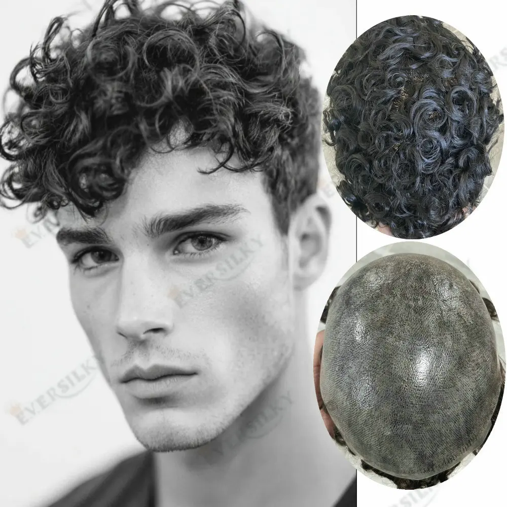 Men's 20mm Curly Thin Skin PU Capillary Prosthesis Durable Natural Hairline Black Brown Grey Human Hair Manageable Men Toupee
Men's 20mm Curly Thin Skin PU Capillary Prosthesis Durable Natural Hairline Black Brown Grey Human Hair Manageable Men Toupee