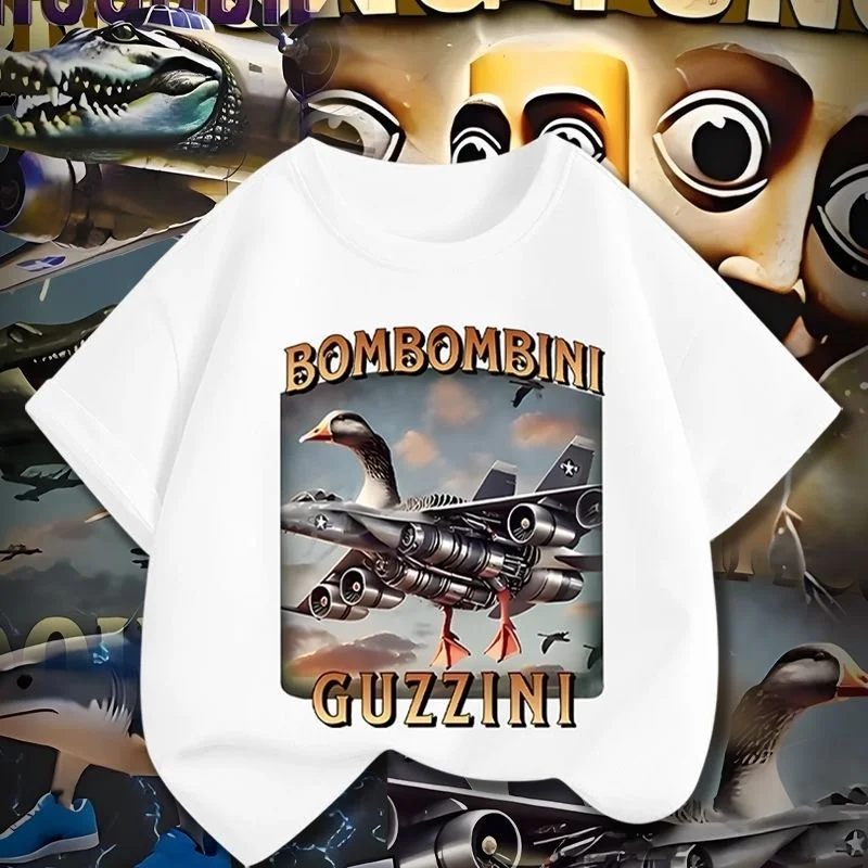 Bombardiro Crocodilo Crocodile Plane Bomber забавная футболка с мемом для мужчин и женщин, летние повседневные хлопковые удобные футболки с короткими рукавами, топы
Bombardiro Crocodilo Crocodile Plane Bomber забавная футболка с мемом для мужчин и женщин, летние повседневные хлопковые удобные футболки с короткими рукавами, топы