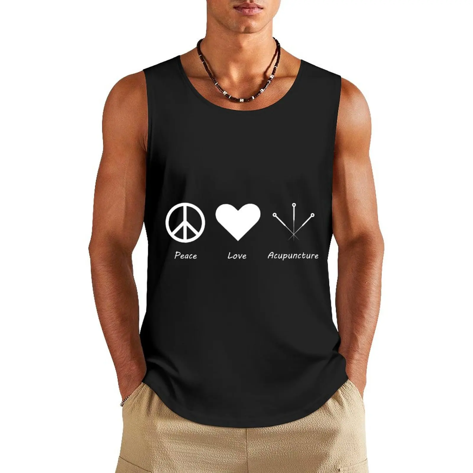 Peace, Love, Acupuncture. Perfect acupuncture gift for those that love acupuncture! Tank Top Sleeveless top muscular man
Peace, Love, Acupuncture. Perfect acupuncture gift for those that love acupuncture! Tank Top Sleeveless top muscular man
