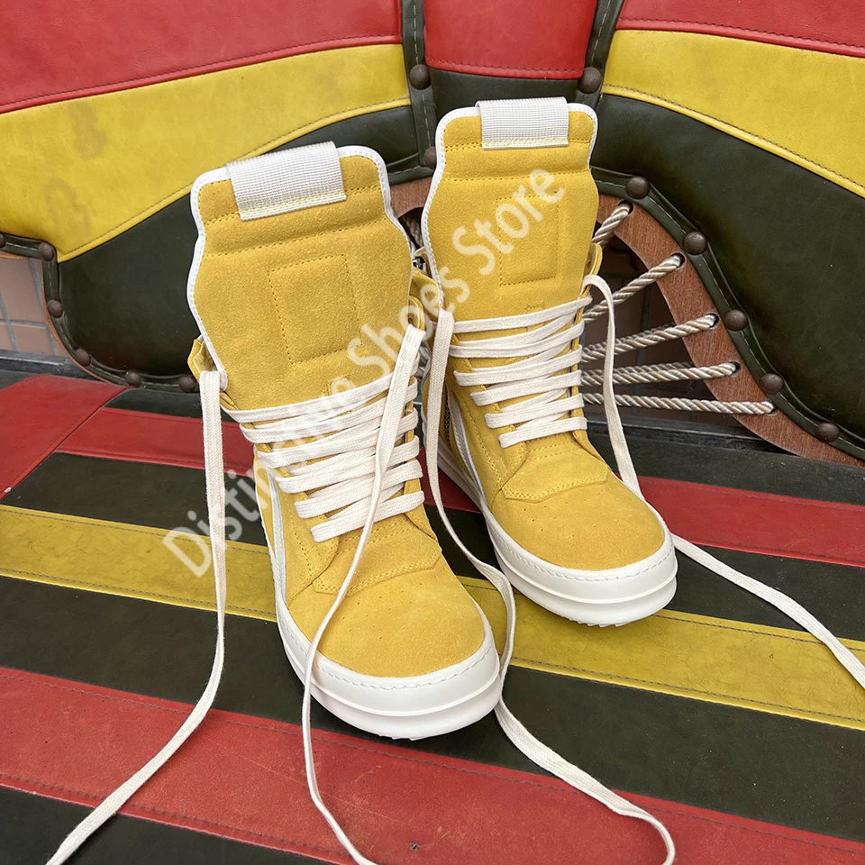 Brand Geobasket Ro Men Shoes Quality Yellow Suede Ankle Boot Outoor Boots High Top Casual Shoes Zipper Women Sneakers Flat
Brand Geobasket Ro Men Shoes Quality Yellow Suede Ankle Boot Outoor Boots High Top Casual Shoes Zipper Women Sneakers Flat