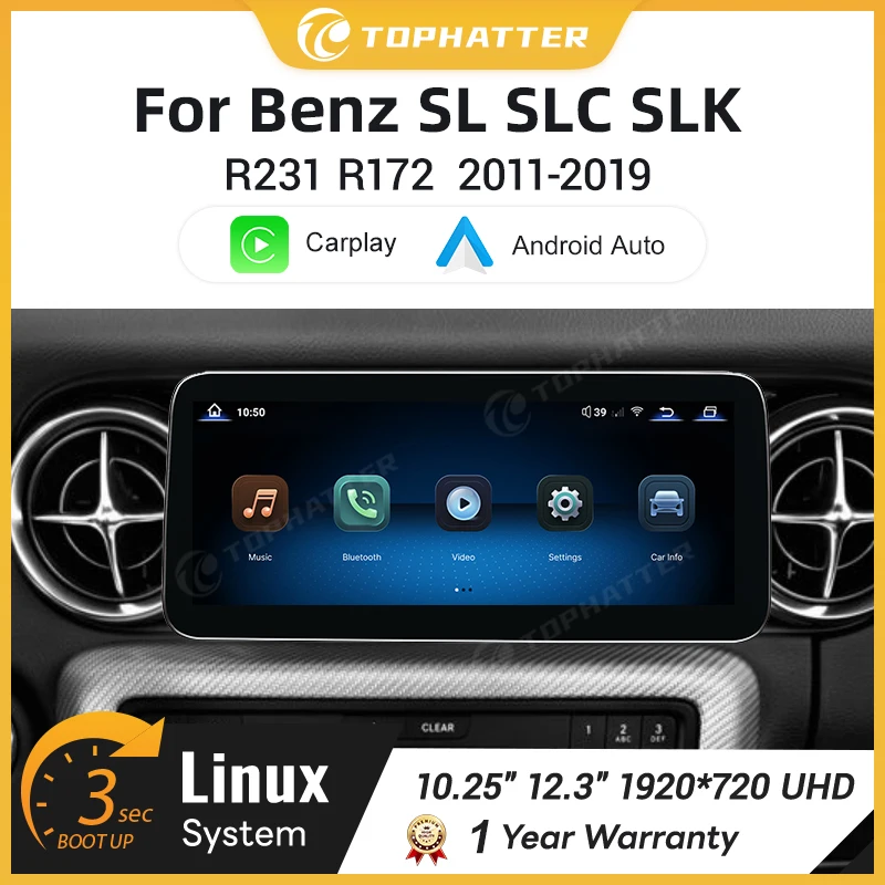 Linux Multimedia Player Car radio For Mercedes SL/SLC/SLK R231/R172 NTG4.5 Screen Wireless CarPlay Android Auto GPS Navi
Linux Multimedia Player Car radio For Mercedes SL/SLC/SLK R231/R172 NTG4.5 Screen Wireless CarPlay Android Auto GPS Navi