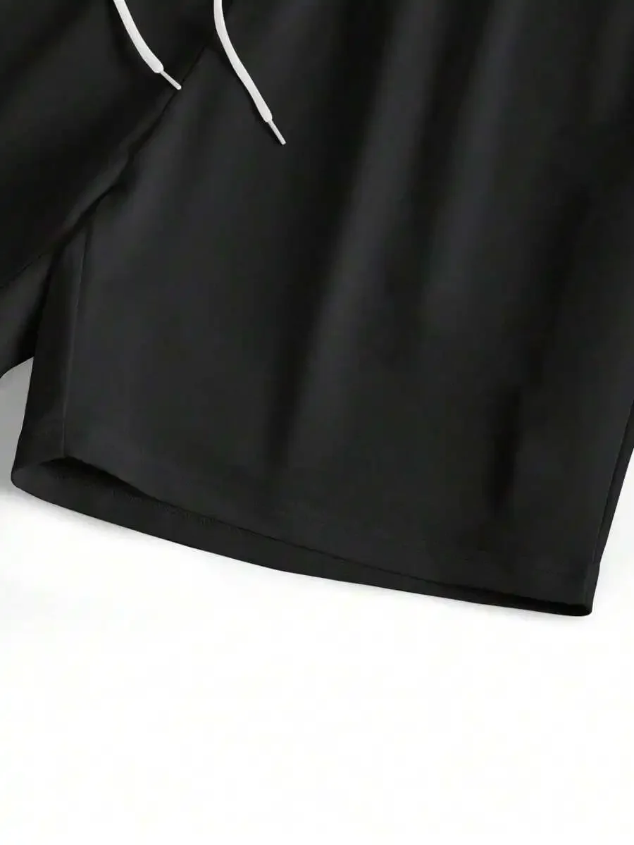 Mens Cotton T-Shirt And Shorts Set Casual Streetwear Solid Black
Mens Cotton T-Shirt And Shorts Set Casual Streetwear Solid Black
