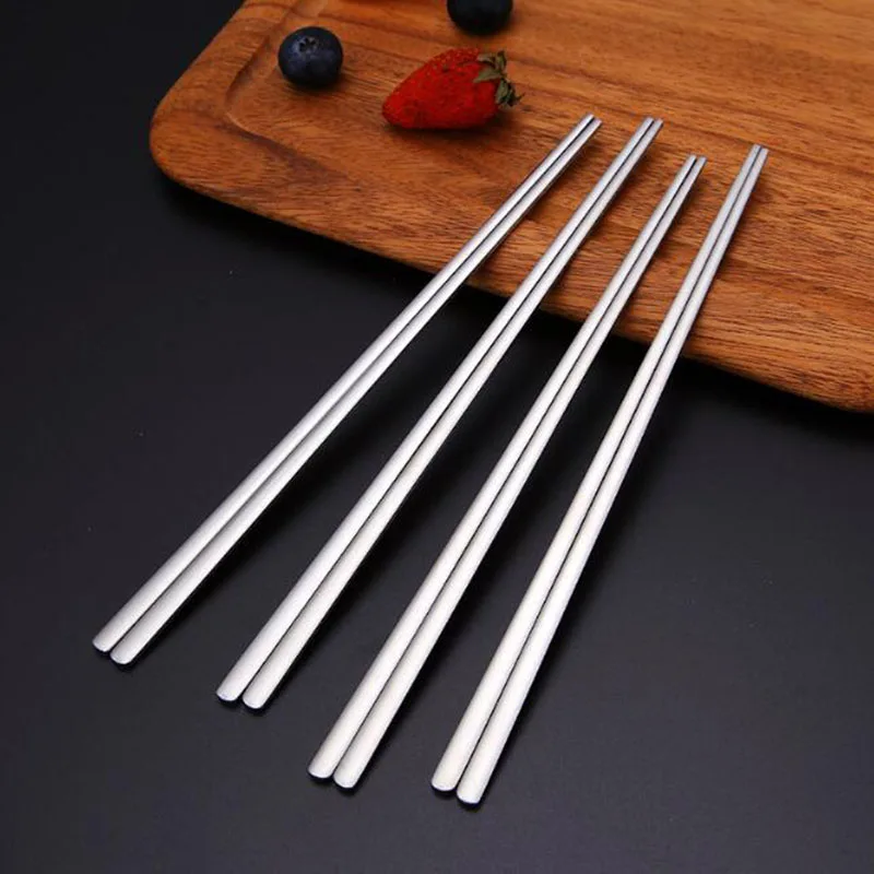 10Pairs Stainless Steel Chopstick Solid Flat Thicken Chop Stick Dinner Food Eating Tool Kitchen Tableware
10Pairs Stainless Steel Chopstick Solid Flat Thicken Chop Stick Dinner Food Eating Tool Kitchen Tableware