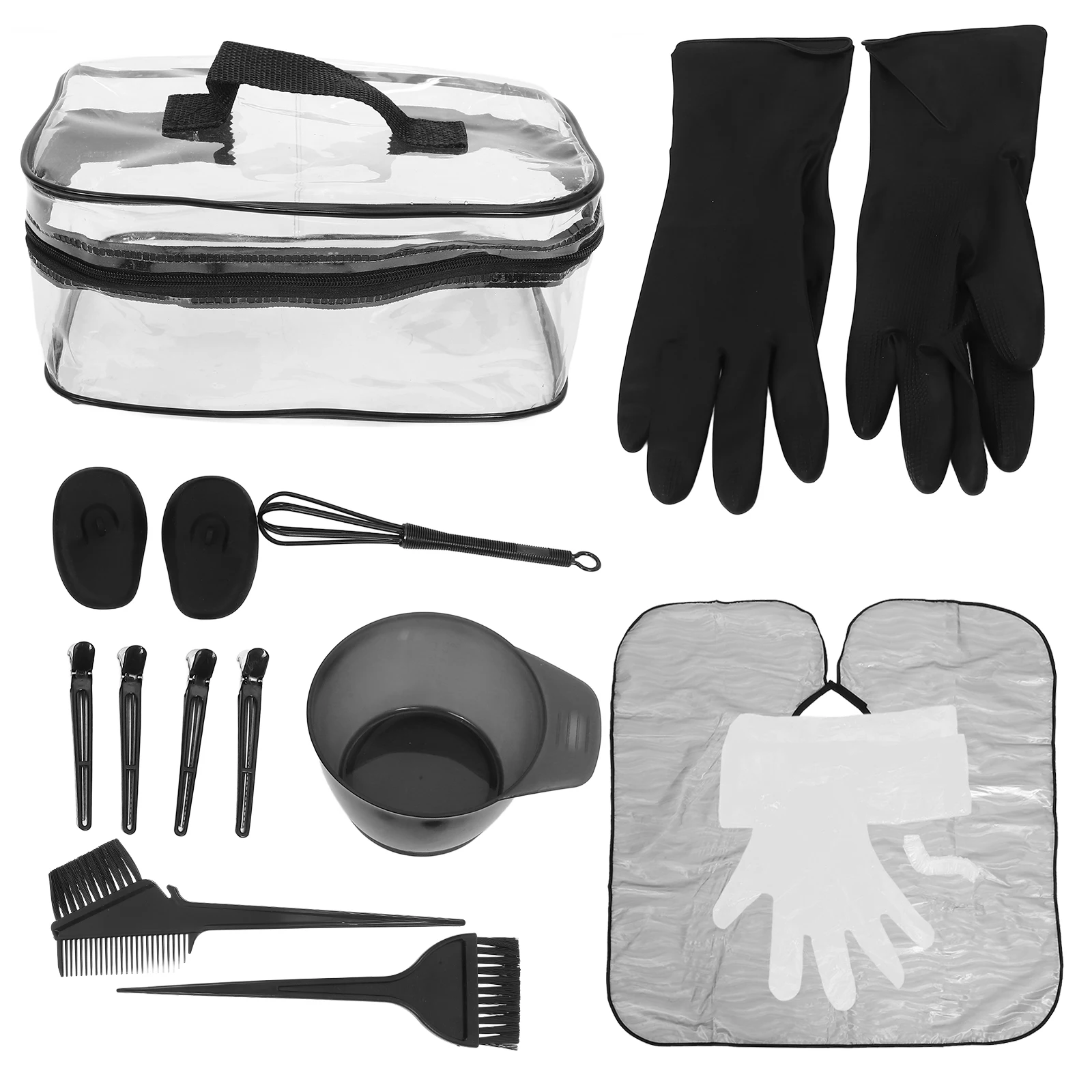 1 set Hair Color Kit Dye Brush Bowl Set Disposable Cape Ear Protectors Gloves Hair Salon Tools Black Packaging Gray Bowl
1 set Hair Color Kit Dye Brush Bowl Set Disposable Cape Ear Protectors Gloves Hair Salon Tools Black Packaging Gray Bowl