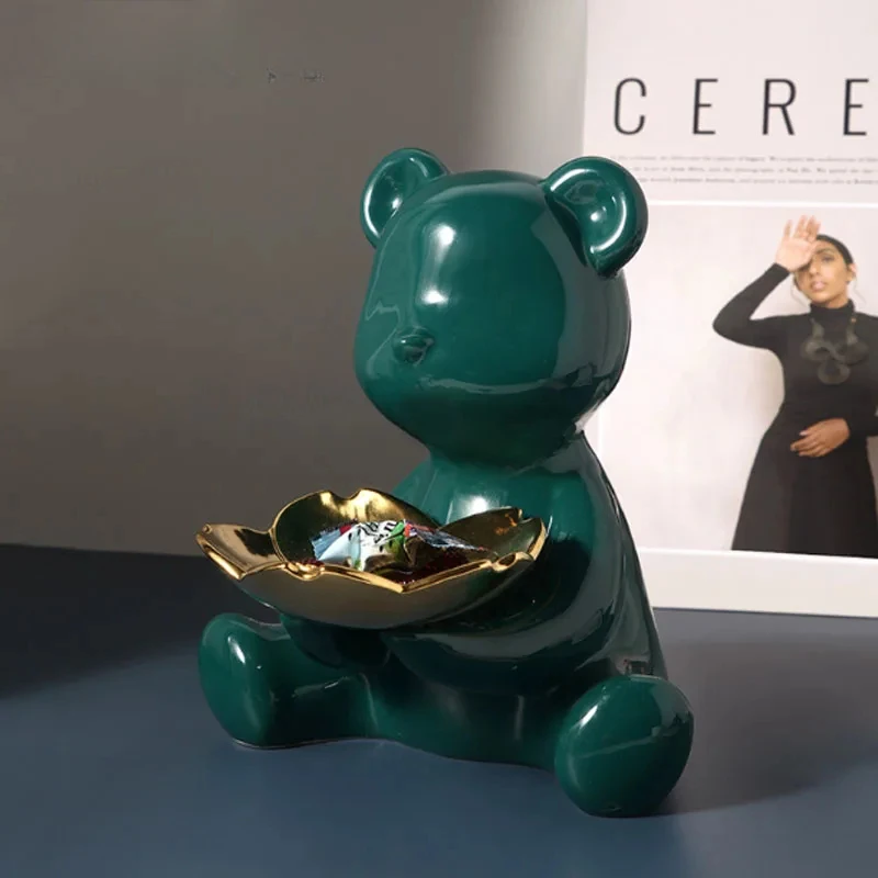 YuryFvna 3D Ceramic Bear Figurine Home Decoration Animal Statue Keys Storage Shelf Modern Room Sculpture Table Decor Statues
YuryFvna 3D Ceramic Bear Figurine Home Decoration Animal Statue Keys Storage Shelf Modern Room Sculpture Table Decor Statues