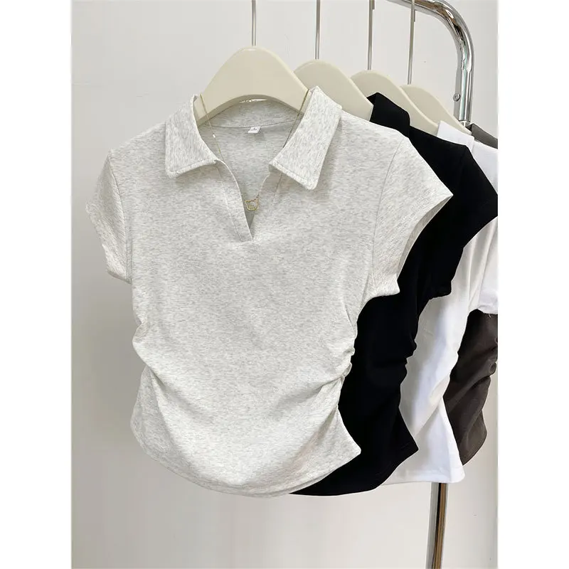 Women's Pure Tton Elastic Slim Fit T-Shirt Right Shoulder Cleanfit Style A-Line Sleeve Linen Material Other Material 100%
Women's Pure Tton Elastic Slim Fit T-Shirt Right Shoulder Cleanfit Style A-Line Sleeve Linen Material Other Material 100%