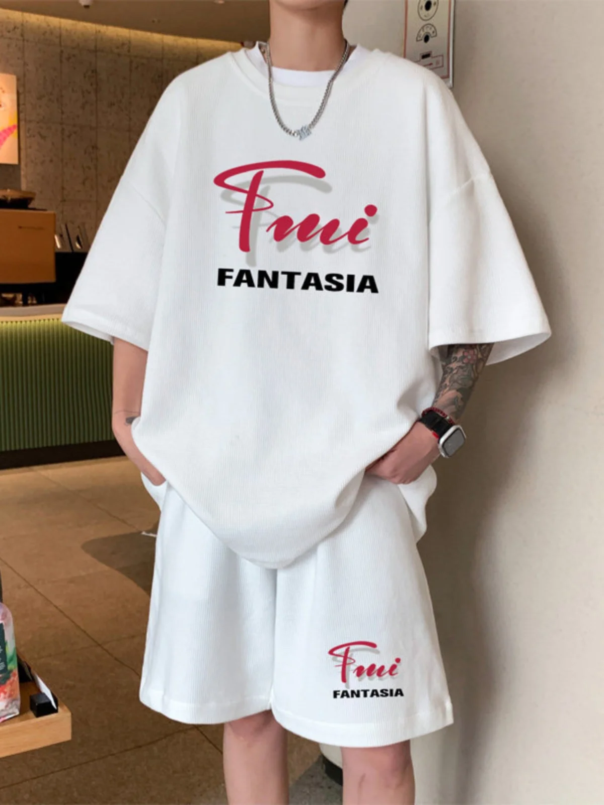 Cool Men's Summer Ice Silk ort Sve T-irt Set Teenage Sports Casual Outfit Clete Set Youth Faion ort Pants
Cool Men's Summer Ice Silk ort Sve T-irt Set Teenage Sports Casual Outfit Clete Set Youth Faion ort Pants