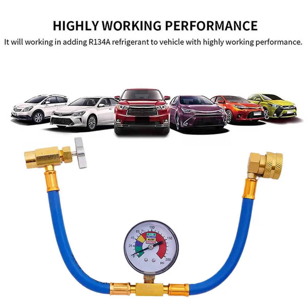 Refrigerant filling fluorine tube R134A refrigerant quick refill fluoride tube with 1/2 ACME valve bottle connection.
Refrigerant filling fluorine tube R134A refrigerant quick refill fluoride tube with 1/2 ACME valve bottle connection.