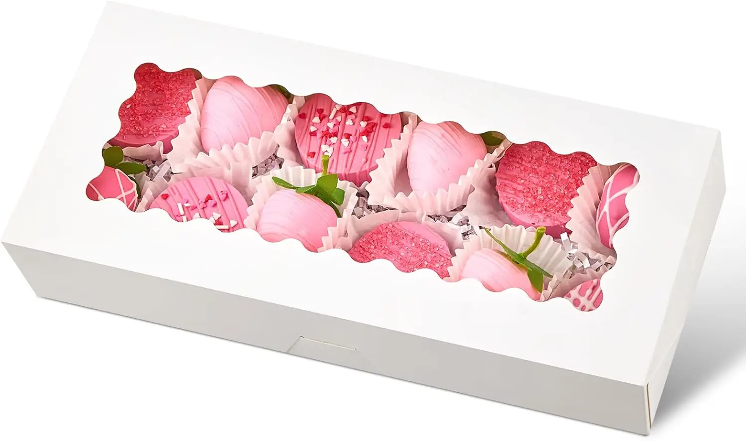 20 Pack Cookie Boxes with Window, 12.5x5.5x2.5 Inch Auto-Popup Bakery Box for Treats
20 Pack Cookie Boxes with Window, 12.5x5.5x2.5 Inch Auto-Popup Bakery Box for Treats