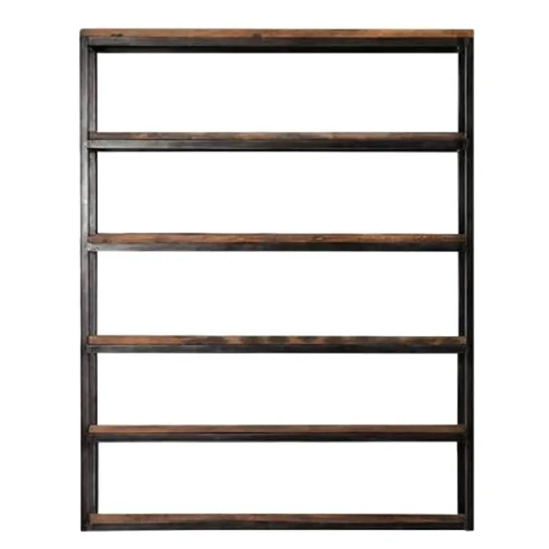 Loft American Kitchen Wrought Iron Shelf Solid Wood Retro Bookshelf Floor to Floor Bookcase Display Shelf Nordic Multi-laye
Loft American Kitchen Wrought Iron Shelf Solid Wood Retro Bookshelf Floor to Floor Bookcase Display Shelf Nordic Multi-laye
