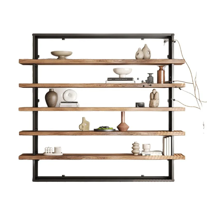 Nordic solid wood bookshelf, wrought iron, full wall simple industrial, retro, office display rack display rack
Nordic solid wood bookshelf, wrought iron, full wall simple industrial, retro, office display rack display rack
