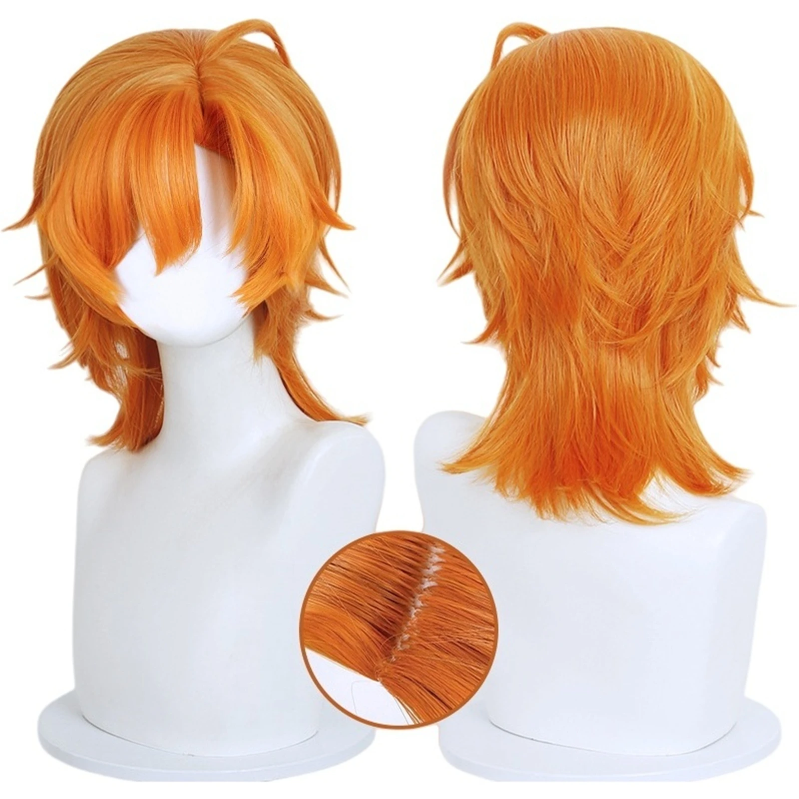 Anime Nick Wilde Cosplay Wig Nick Large Scalp Top Wolf Tail Flipped Orange Red Synthetic Wig with Rose net Halloween Party Props
Anime Nick Wilde Cosplay Wig Nick Large Scalp Top Wolf Tail Flipped Orange Red Synthetic Wig with Rose net Halloween Party Props