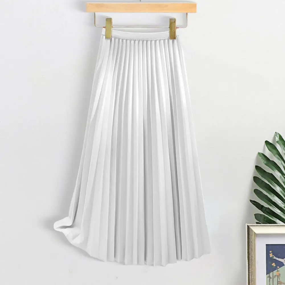 Women Pleated Skirt Elastic High Waist A-Line Long Skirt Solid Color Comfortable Fabric Versatile Skirt Daily Wear
Women Pleated Skirt Elastic High Waist A-Line Long Skirt Solid Color Comfortable Fabric Versatile Skirt Daily Wear