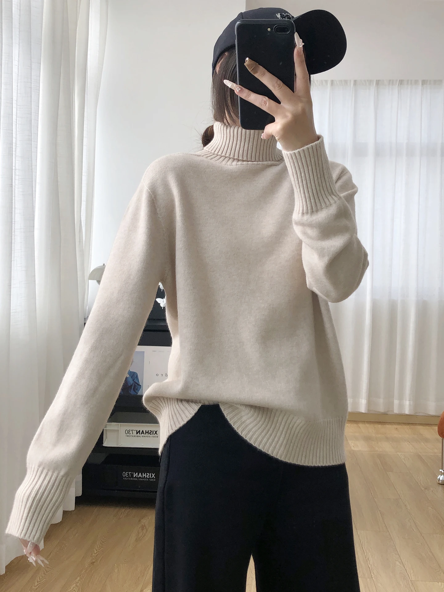 Women's High Collar Sl Soft Wool Knit Sweater Long Sve Autumn Winter Casual Loose Fit Comfortable Warm Base Layer Top
Women's High Collar Sl Soft Wool Knit Sweater Long Sve Autumn Winter Casual Loose Fit Comfortable Warm Base Layer Top