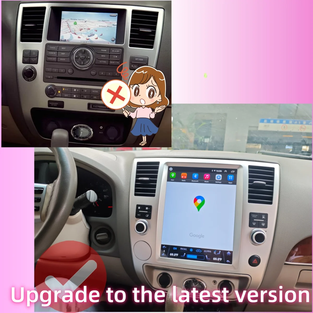12.1" Multimedia Android 14 Screen For Infiniti QX56 Nissan Armada 2008-2010 Wireless/Carplay Car Radio Stereo Video Player GPS
12.1" Multimedia Android 14 Screen For Infiniti QX56 Nissan Armada 2008-2010 Wireless/Carplay Car Radio Stereo Video Player GPS