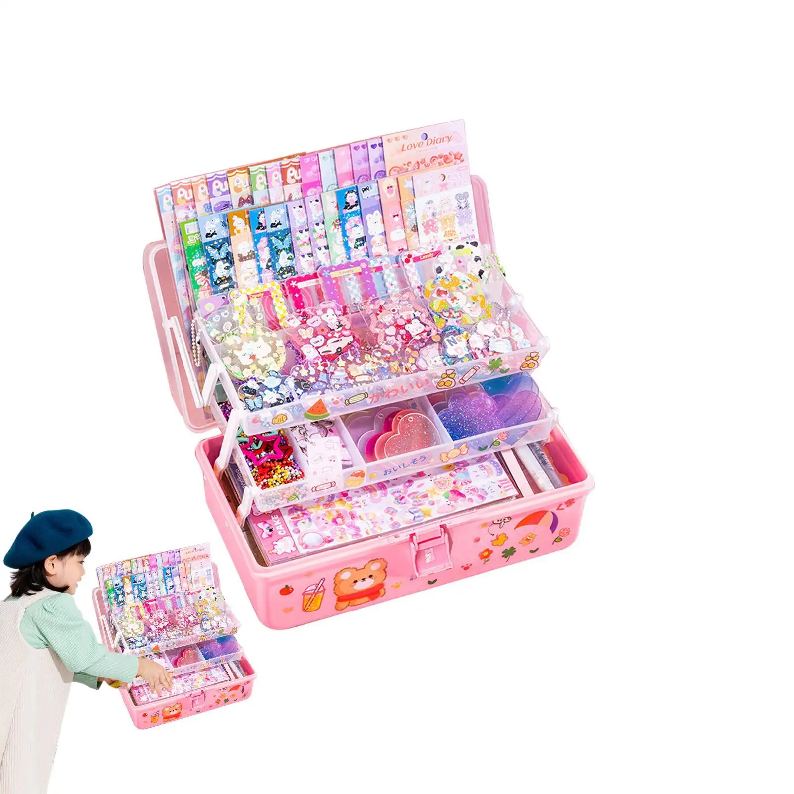 DIY Keychain Making Crafts Kits Fun Toy And Art Supply For Kids Girls DIY Scrapbooking Material Hand Account Deco Sticker Set
DIY Keychain Making Crafts Kits Fun Toy And Art Supply For Kids Girls DIY Scrapbooking Material Hand Account Deco Sticker Set