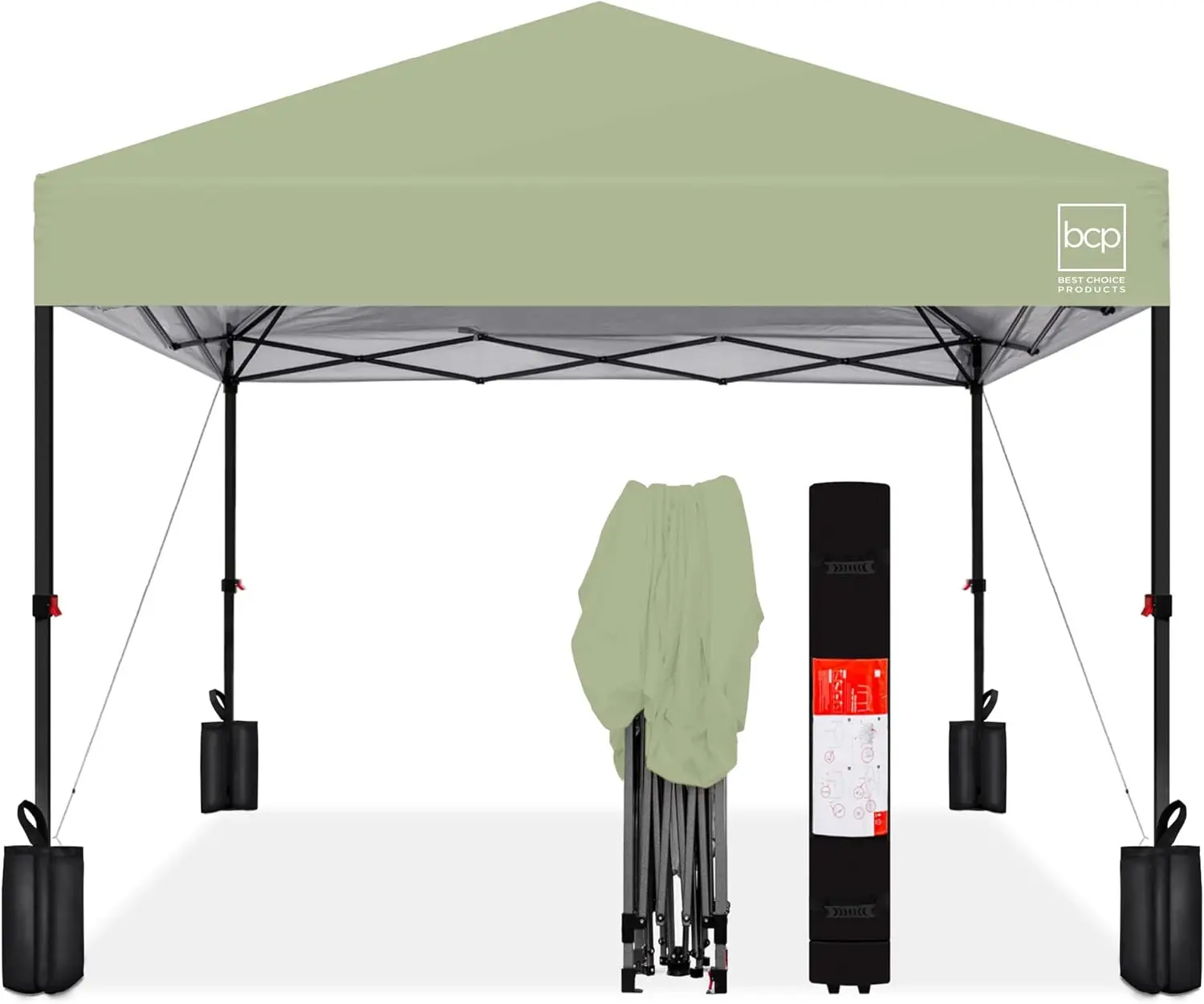 8x8ft Pop Up Canopy Tent, Outdoor Shade, 1 Person 1 Minute Set Up, Carry Case, 4 Weight Bags - Sage Green
8x8ft Pop Up Canopy Tent, Outdoor Shade, 1 Person 1 Minute Set Up, Carry Case, 4 Weight Bags - Sage Green