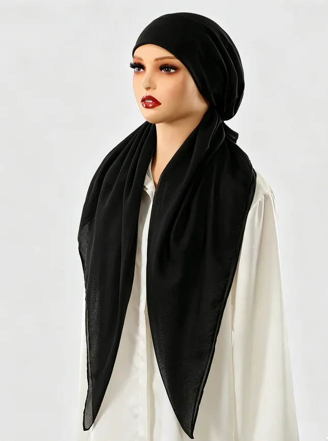 Ramadan Solid Color Pre-tied Turban Long Tail Hijab Hats Long Tail Head Wraps Soft Muslim Hat Chemo Cap For Women Turbante Mujer
Ramadan Solid Color Pre-tied Turban Long Tail Hijab Hats Long Tail Head Wraps Soft Muslim Hat Chemo Cap For Women Turbante Mujer