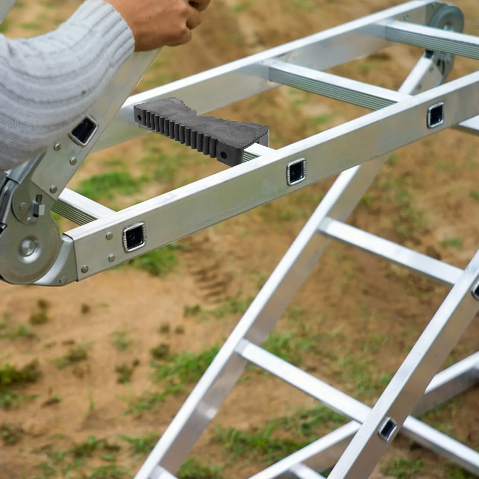 1Set Aluminum Alloy Ladder Pole Pad Rubber Non-Fade Anti-Slip Arc Design for Extension Ladder Crossbar Protection
1Set Aluminum Alloy Ladder Pole Pad Rubber Non-Fade Anti-Slip Arc Design for Extension Ladder Crossbar Protection