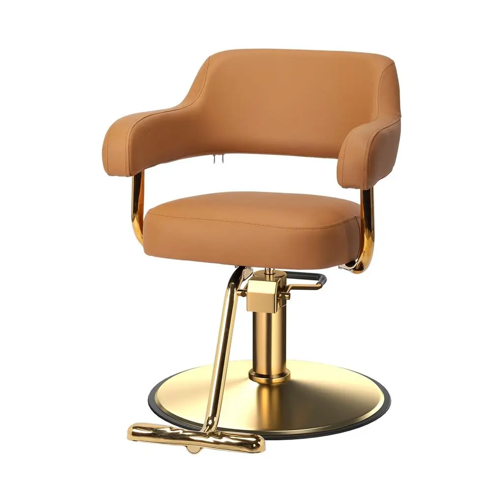 Barber Chairs for Barbershop Brown and Gold Styling Chair, Salon Chair for Hair Stylist Heavy Duty Hydraulic Pump, 360Swivel wi
Barber Chairs for Barbershop Brown and Gold Styling Chair, Salon Chair for Hair Stylist Heavy Duty Hydraulic Pump, 360Swivel wi