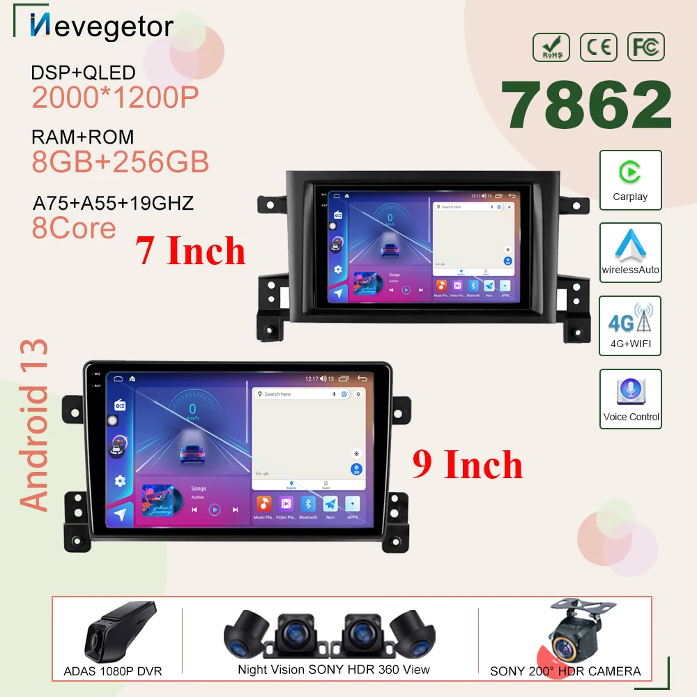 Android 13 Radio For Suzuki Grand Vitara 3 2005 - 2015 Auto Multimedia Player GPS Navigation No 2din DVD High-performance CPU BT
Android 13 Radio For Suzuki Grand Vitara 3 2005 - 2015 Auto Multimedia Player GPS Navigation No 2din DVD High-performance CPU BT