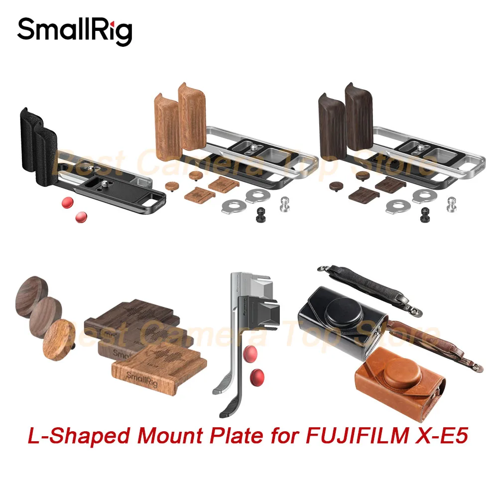 SmallRig Genuine Leather Camera Bag Retro Wooden L-Grip Tripod Base Plate Hot Shoe Thumb Grip Cover for Fuji X-E5 Accessories
SmallRig Genuine Leather Camera Bag Retro Wooden L-Grip Tripod Base Plate Hot Shoe Thumb Grip Cover for Fuji X-E5 Accessories