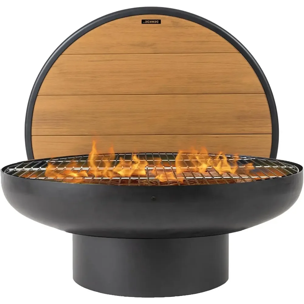 32 Inch Cast Iron, Round Fire Pit Table with Fire Pit Grill, Extra Thick, Heavy Duty Fire Bowl, Deep Outdoor Firepit, Wood
32 Inch Cast Iron, Round Fire Pit Table with Fire Pit Grill, Extra Thick, Heavy Duty Fire Bowl, Deep Outdoor Firepit, Wood