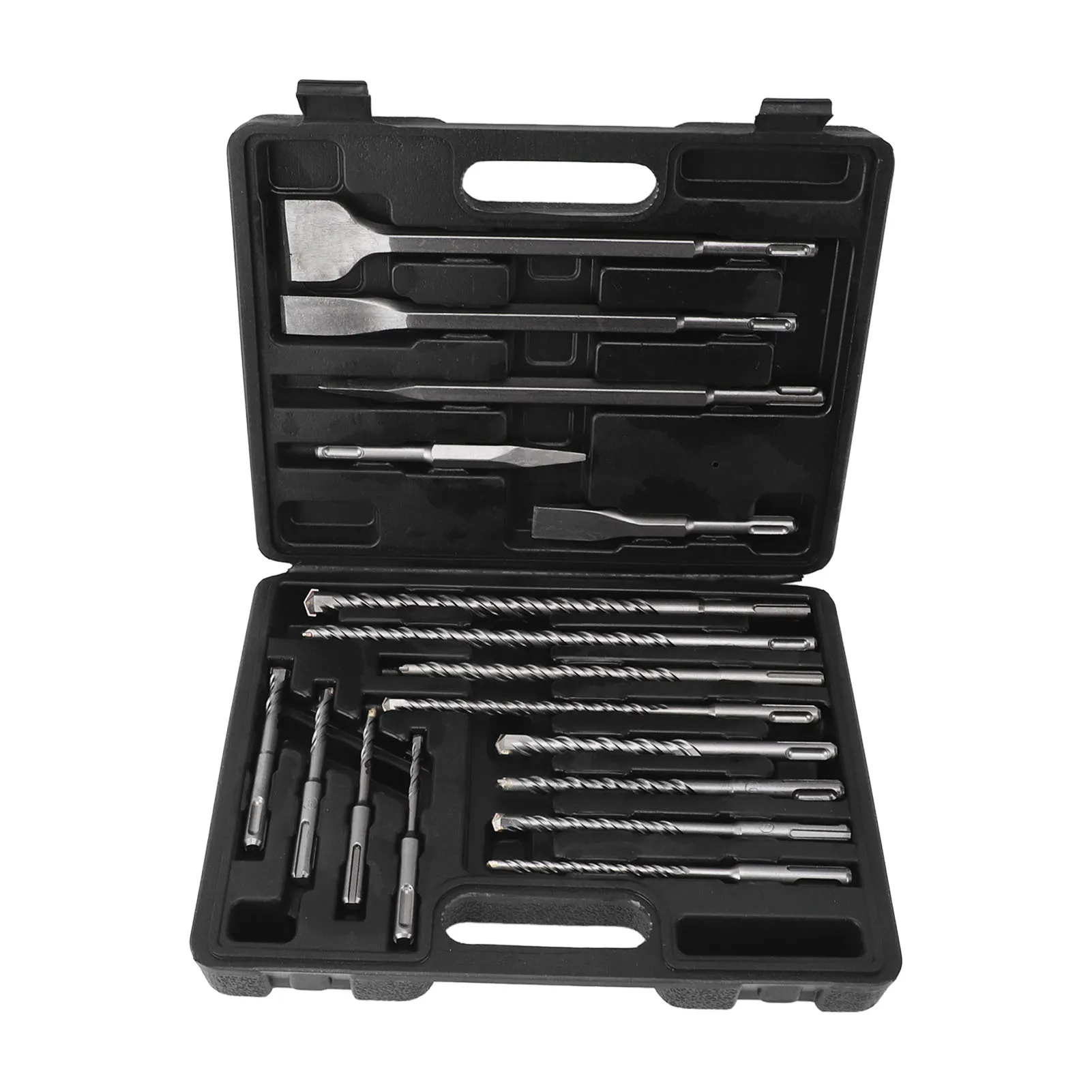 17Pcs Hammer Drill Chisel Bit Combination Set Electric Rotary Hammer Drill Chisel Bit Parts for Concrete Tile with Box
17Pcs Hammer Drill Chisel Bit Combination Set Electric Rotary Hammer Drill Chisel Bit Parts for Concrete Tile with Box