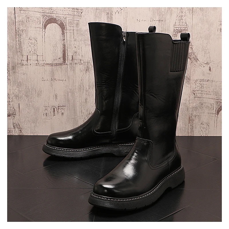 men fashion party nightclub dress high motorcycle boots black trendy original leather shoes cowboy platform boot long botas male
men fashion party nightclub dress high motorcycle boots black trendy original leather shoes cowboy platform boot long botas male