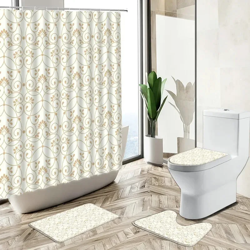 HJN23Retro Elegant Floral Shower Curtain European Baroque Brocade Pattern Bathroom Decor Non-Slip Carpet Toilet Cover Floor 6Jn
HJN23Retro Elegant Floral Shower Curtain European Baroque Brocade Pattern Bathroom Decor Non-Slip Carpet Toilet Cover Floor 6Jn