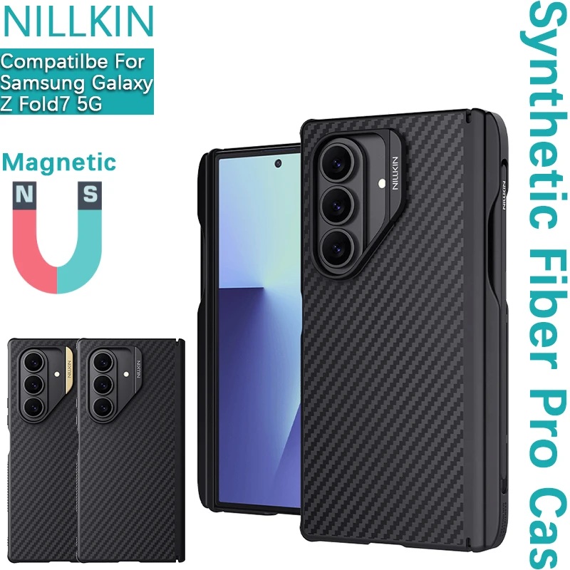 Nillkin For Samsung Galaxy Z Fold 7 5G TPU+PC Synthetic Fiber Pro Magnetic case Protective case Magsafe phone case Shell
Nillkin For Samsung Galaxy Z Fold 7 5G TPU+PC Synthetic Fiber Pro Magnetic case Protective case Magsafe phone case Shell