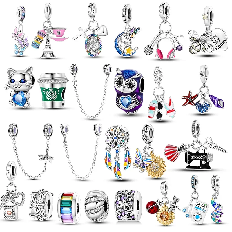 Owl Sewing Machine Starfish Charm Fit Original 925 Pandora Bracelet 925 Sterling Silver Charm Bead Necklace Female Jewelry
Owl Sewing Machine Starfish Charm Fit Original 925 Pandora Bracelet 925 Sterling Silver Charm Bead Necklace Female Jewelry