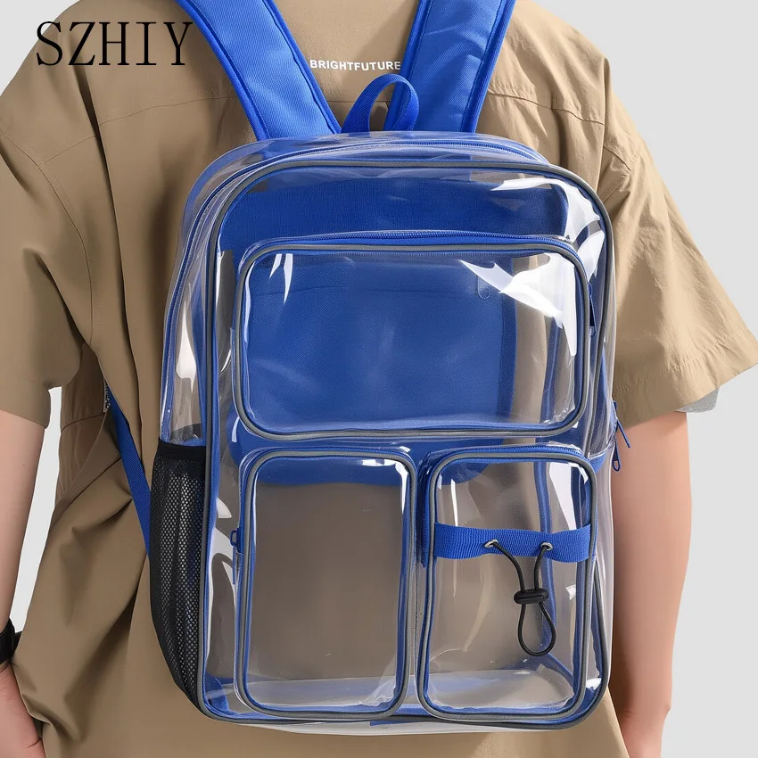 Transparent PVC Backpack Women Fashion Backpack Multi Pocket Unisex School Bag Designer Travel Pocket Mochila Feminina Big Bag
Transparent PVC Backpack Women Fashion Backpack Multi Pocket Unisex School Bag Designer Travel Pocket Mochila Feminina Big Bag
