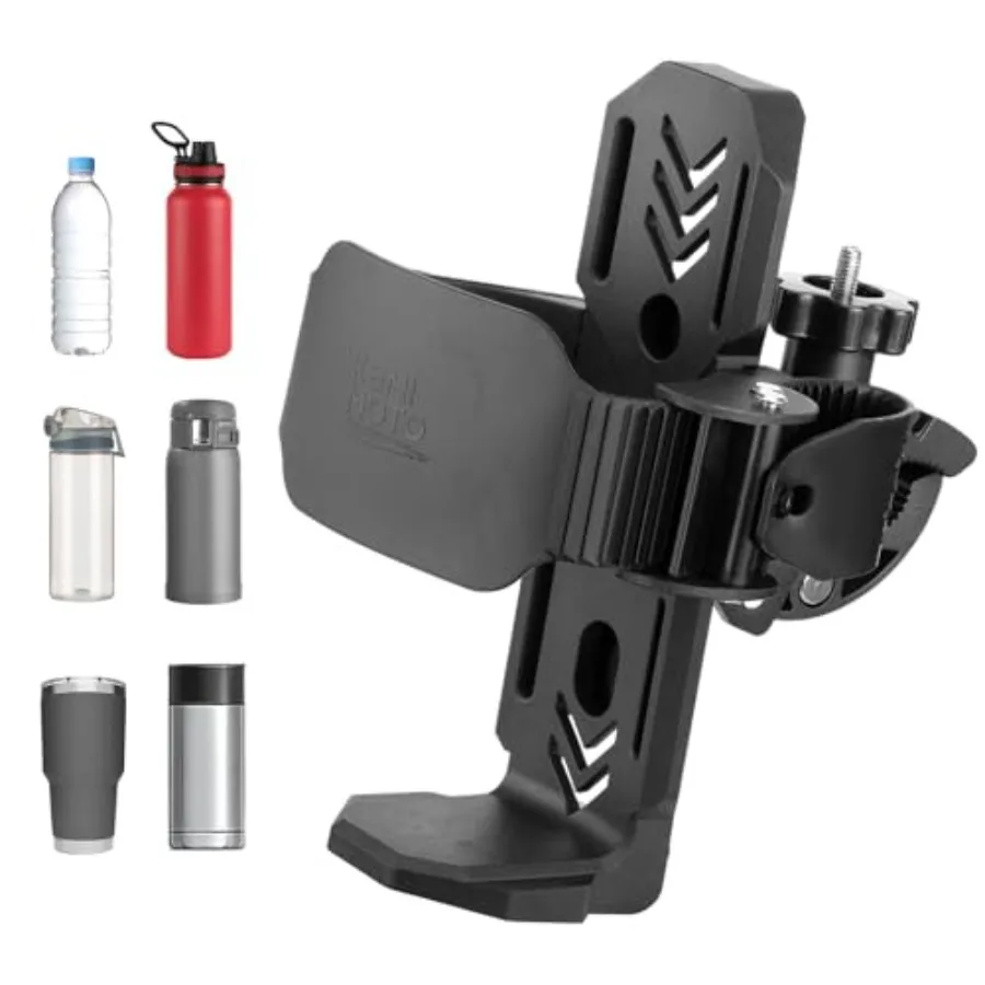 Bike Cup Holder, Up to 28 OZ Capacity Water Bottle Holder for Bicycle Handlebar, Motorcycle Drink Holder Mount with Metal Clamp
Bike Cup Holder, Up to 28 OZ Capacity Water Bottle Holder for Bicycle Handlebar, Motorcycle Drink Holder Mount with Metal Clamp